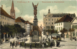 Freiburg - Kaiserstrasse Mit Siegesdenkmal - Freiburg I. Br.
