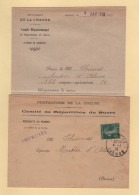 Type Semeuse - Envoi Non Clos - Comite De Repartition Du Sucre - Gueret - Creuse - 1918 - 1877-1920: Période Semi Moderne