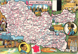 57-MOSELLE CARTE DEPARTEMENT-N°2778-D/0023 - Other & Unclassified