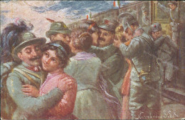 Ae745 Cartolina Militare Www1 Illustratore Nazzareno Sidoli Ritorna Glorioso - Autres & Non Classés