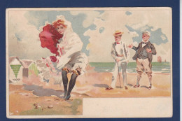 CPA Baigneuse Art Nouveau Femme Girl Woman Circulé - Frauen