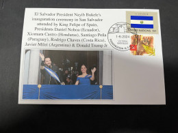 3-6-2024 (12)  Inauguration Of El-Salvador President Nayib Bukele's With Many VIP (El Salvador UN Flag Stamp) - El Salvador