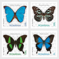 Romania 2023 - Butterflies - A Set Of Four Postage Stamps MNH - Unused Stamps