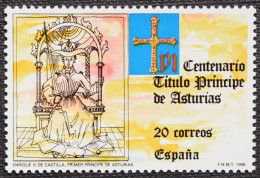España Spain 1988  Príncipe De Asturias  Mi 2856  Yv 2591  Edi 2975  Nuevo New MNH ** - Nuevos
