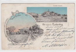 39087241 - Racherding Mit Gasthof Und Margarettenberg Gelaufen, 1900 Kleiner Knick Unten Links, Kleiner Knick Unten Rec - Autres & Non Classés