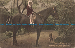 R673810 I Love A Good Gallop. Alfred Stiebel. The Photogravure Series. No. 512 - Monde
