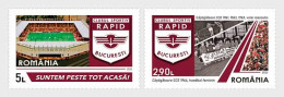 Romania 2023 - Rapid Sports Club Of Bucharest, 100 Years - A Set Of Two Postage Stamps MNH - Unused Stamps