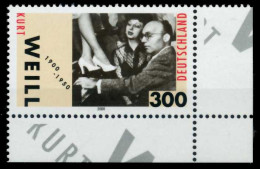 BRD 2000 Nr 2100 Postfrisch ECKE-URE X6D47C6 - Unused Stamps