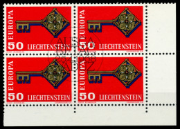 LIECHTENSTEIN 1968 Nr 495 Zentrisch Gestempelt VIERERBLOCK E X6E940E - Gebraucht