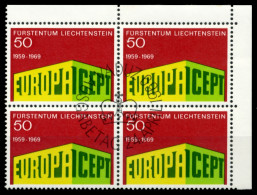 LIECHTENSTEIN 1969 Nr 507 Zentrisch Gestempelt VIERERBLOCK E X6E9492 - Usati