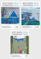 Romania 2023 - Romanian Contemporary Artists Stefan Caltia A Set Of Three Postage Stamps MNH - Ungebraucht