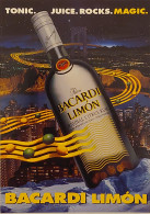 Carte Postale - Bacardi Limon (boisson - Alcool) Tonic. Juice. Rocks. Magic. - Pubblicitari