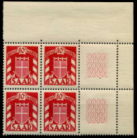SAAR DIENSTMARKEN Nr 33Lr Und 33 Postfrisch VIERERBLOCK E X7C796E - Unused Stamps