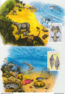 Slovakia 2022 "Important Fossils From Slovakia", Prehistoric Animals, Paleontology, Set Of Maxi Cards - Prehistorics