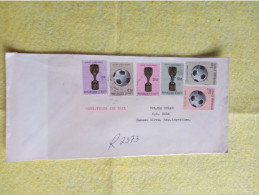 Haití Reg Letter To Argentina.jules Rimet Cup Set Y 696/701.1971.e7 Reg Post Late Delivery Up To 30/45 Day Could Be Less - Haïti