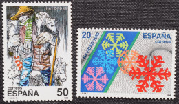 España Spain 1988 Navidad Mi 2857/58 Yv 2597/98 Edi 2976/77 Nuevo New MNH ** - Unused Stamps