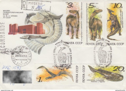 USSR 1990 "Prehistorical Animals", FDC - Prehistorics