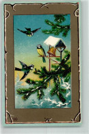 39744041 - Passepartout Tannenzweige Glocke Im Futterhaus  Verlag EAS  Weihnachten - Vögel