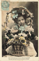 P7- ENFANTS- Portrait De   PETITE  FILLE Avec Panier De Fleurs  Ma Tendresse - Portretten