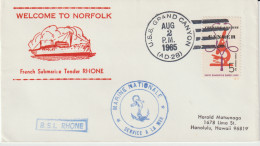 16062  WELCOME TO NORFOLK - Bâtiment De Soutien Logistique RHONE - 1965 - Seepost
