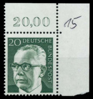 BRD DS HEINEM Nr 637 Postfrisch ECKE-ORE X76A362 - Unused Stamps