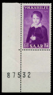 SAARLAND 1954 Nr 355 Postfrisch ECKE-ULI X79DF8A - Neufs