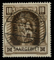 SAARGEBIET 1925 Nr 103II Zentrisch Gestempelt ATTEST X7B0EAA - Used Stamps