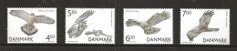 Denmark 2004  Birds Of Prey In Denmark, Sparrow Hawk, Woodpecker,  Buzzard,  Western Marsh Harrier  MI 1377-1380 MNH(**) - Neufs