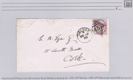 Ireland Dublin 1888 Clear DALKEY/457 Duplex Tying 1d Lilac To Cover To Cork, CORK DE 8 88 Arrival - Autres & Non Classés