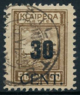 MEMEL 1923 Nr 194 Gestempelt Gepr. X472E62 - Memel (Klaïpeda) 1923