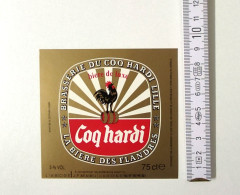 étiquette Bière Neuves Brasserie COQ HARDI LILLE - Beer