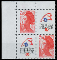 FRANKREICH 1985 Nr 2510AIZf-VB1 Postfrisch VIERERBLOCK X625332 - Unused Stamps