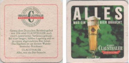 5002488 Bierdeckel Quadratisch - Was Ein Bier Braucht - Clausthaler - Beer Mats