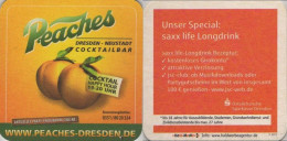 5003803 Bierdeckel Quadratisch - Gaststätte - Peaches, Dresden - Sous-bocks