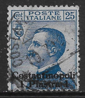 Italia Italy 1909 Estero Costantinopoli Michetti 1pi Su C25 Sa N.23 US - Bureaux D'Europe & D'Asie