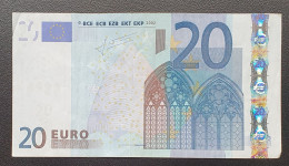 20 Euro 2002 L077 U Francia Trichet Circulado Ver Fotos - 20 Euro