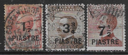 Italia Italy 1922 Estero Costantinopoli 8 Emissione 3val Sa N.59,61,63 US - Europese En Aziatische Kantoren