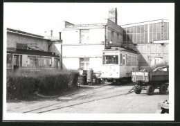Fotografie Strassenbahn, Triebwagen Nr. 57 Vor Wagenhalle - Depot  - Autres & Non Classés