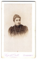 Fotografie Leopold Orelli, Landshut, Maximiliansstrasse 1, Portrait Junge Dame Mit Hochgestecktem Haar  - Personnes Anonymes