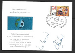 West Germany Soccer World Cup 1974 Champions West Germany Special Card, Signed By Players Hoeness & Breitner - 1974 – West Germany