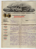 1930. KINGDOM OF YUGOSLAVIA,CROATIA,ZAGREB,AGENT FOR MERCEDES OFFICE MACHINE FACTORY,2 X LETTERHEAD SENT TO BELGRADE - Sonstige & Ohne Zuordnung