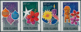 Cook Islands 1979 SG671-674 Christmas Airmail Surcharges Set MNH - Cook Islands