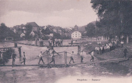 Armée Suisse, Stegbau, Sappeur, Brücke, Pont Militaire En Bois (7139) - Manovre