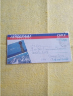 Chile Airgramme.used To Argentina 1996.pascua Island.snow Peak.e7 Reg Post Late Delivery Up To 30/45 Day Could Be Less - Chili