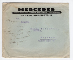 1930. KINGDOM OF SHS,CROATIA,ZAGREB,MERCEDES OFFICE MACHINE SELLERS,HEADED COVER SENT TO BELGRADE - Cartas & Documentos