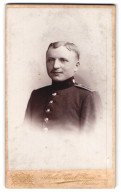 Fotografie Carl Beste, Minden I. W., Bäcker-Str. 13, Portrait Soldat In Uniform Rgt. 58  - Personnes Anonymes