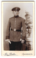 Fotografie Alex. Richter, Kamenz I. S., Portrait Sächsischer Soldat In Uniform Rgt. 17 Mit Bajonett Und Portepee  - Anonymous Persons