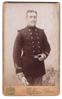 Fotografie De Trez & Simon, Gand, Rue De La Corne 1, Portrait Soldat In Uniform Mit Locken  - Anonymous Persons