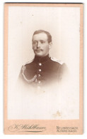 Photo K. Mühlbauer, Neubreisach, Portrait De Soldat En Uniforme Rgt. 14 Avec Schützenschnur  - Personnes Anonymes