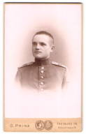 Fotografie G. Prinz, Freiburg I. B., Hebelstr. 10, Portrait Einjährig-Freiwilliger J. Zimmermann In Uniform 113  - Personnes Anonymes